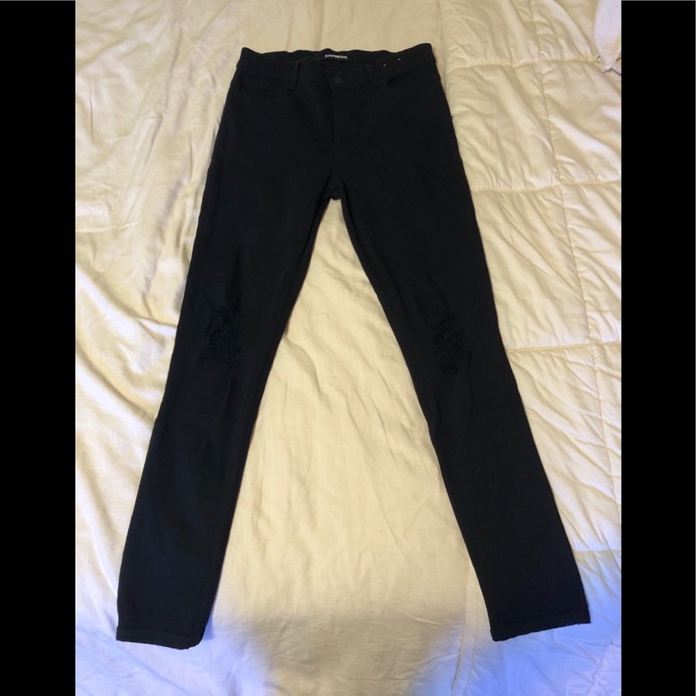 Express high rise black skinny legging jean